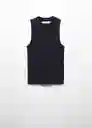 Top Gasparin Navy Talla S Mujer Mango