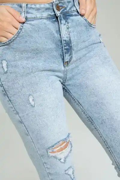 Jean Skinny Nilo Color Azul Claro Talla 12 Ragged