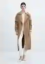 Abrigo Verdi Camel Talla XS Mujer Mango