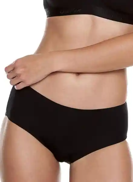 Soutien Panty Cachetero Mujer Sin Costuras Negro Talla L