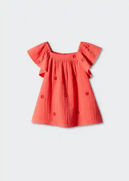 Vestido Cristal Coral Talla 71 Niñas Mango