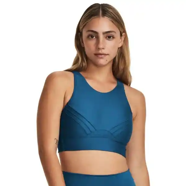 Under Armour Top Infinity Pintuck Mid Mujer Azul MD 1376883-426