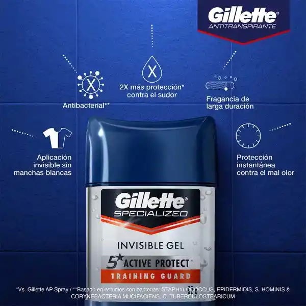 Desodorante Antitranspirante Hombre Gillette Specialized Gel Training Guard 82 g Pack 2 Unidades