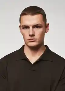 Camiseta Polo Pino Chocolate Talla L Hombre Mango