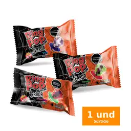 Ringpop Terror Benevia Caramelo Duro Sabor Surtrido (10 Gr)
