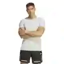 Adidas Camiseta Own The Run Tee Para Hombre Gris Talla L