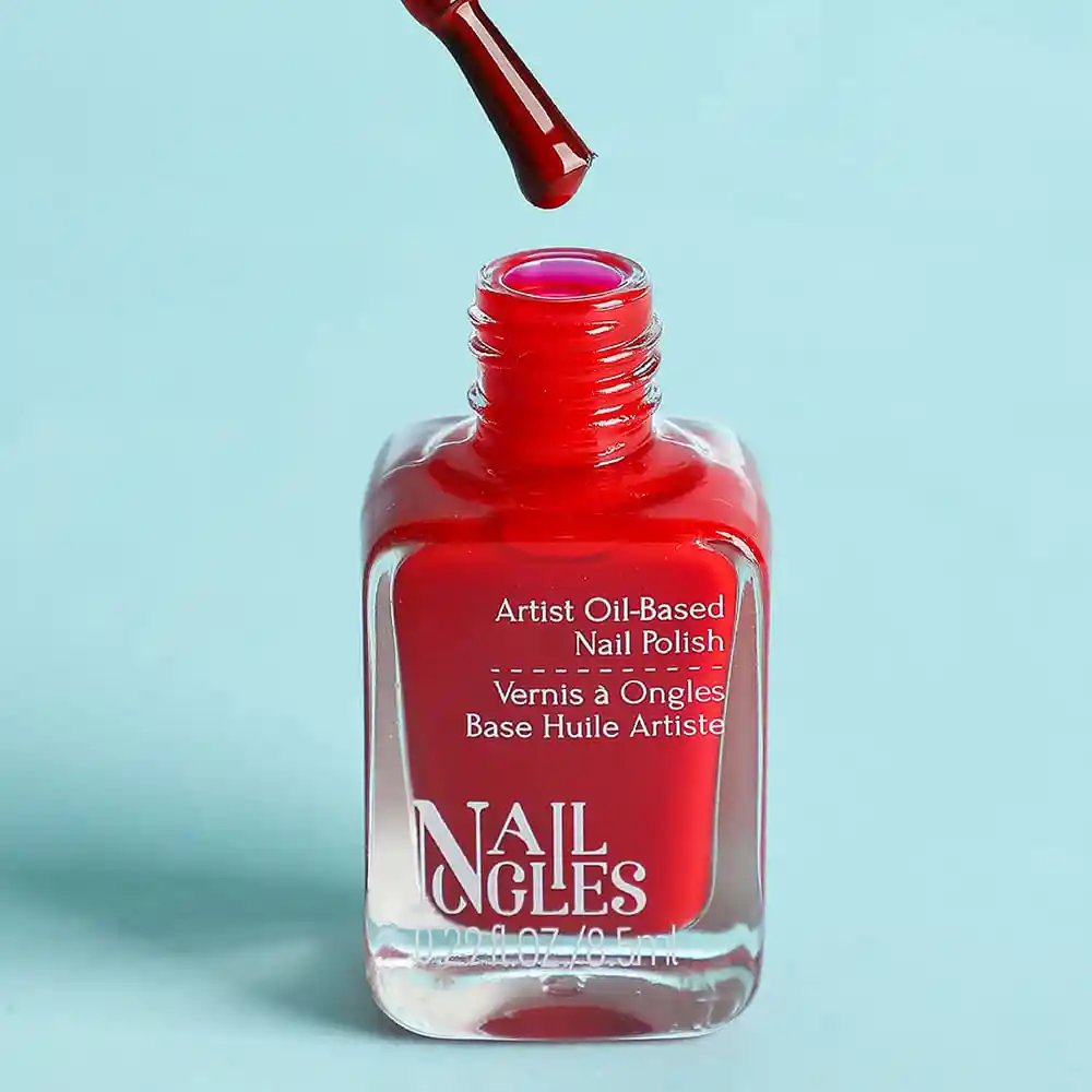 Miniso Esmalte Para Uñas de Base de Aceite Rojo Rosa