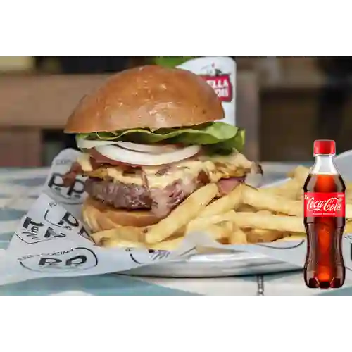 Combo Hamburguesa Mabu House +Cocacola Orig 400ml
