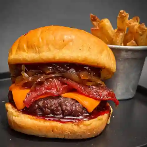Combo cheese and bacon burger