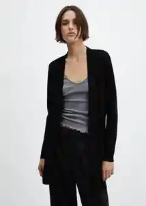 Buzo Cardigan Alma Negro Talla 24 Mujer Mango