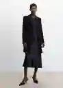 Abrigo Sugus Negro Talla 18 Mujer Mango