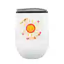 Miniso Vaso de Acero Inoxidable Impreso Sol 350 mL