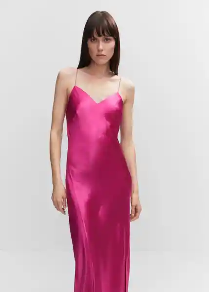 Vestido Moon Fucsia Talla S Mujer Mango