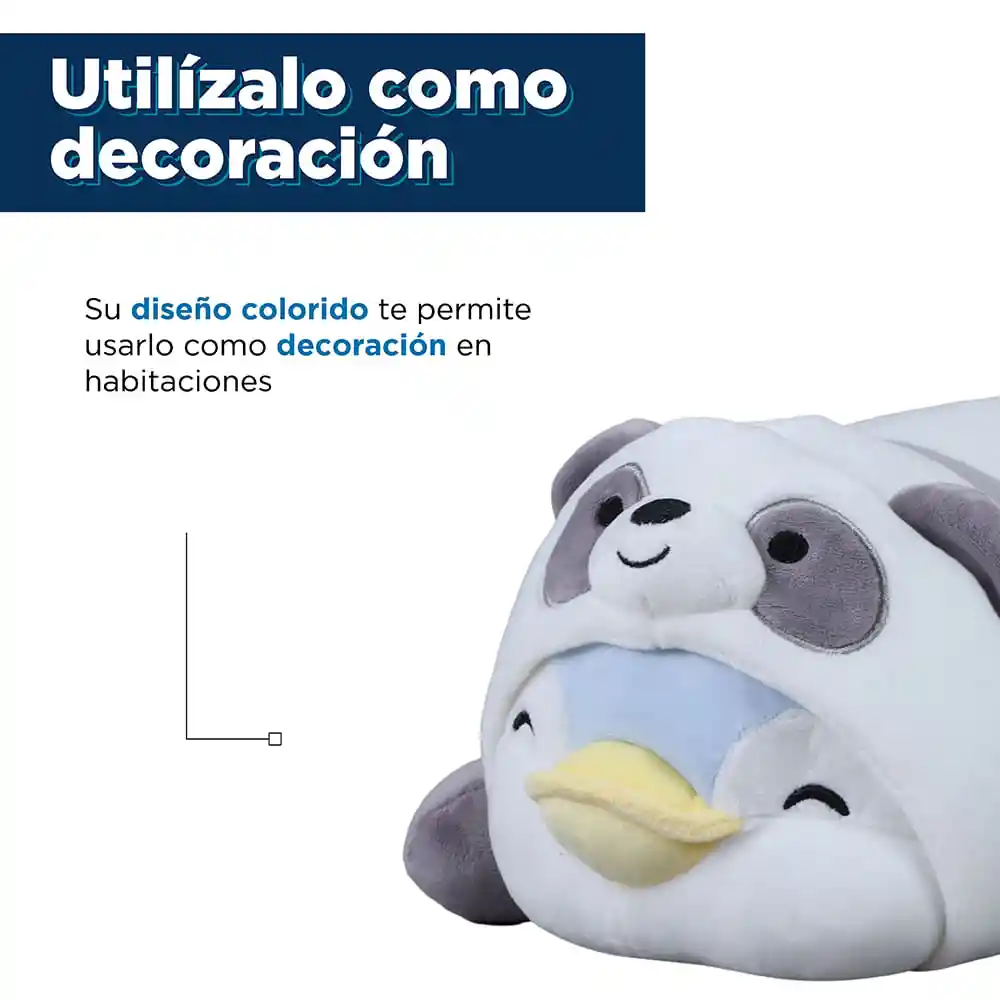 Peluche Mini Pen Series Pingüino Con Disfraces de Panda Miniso