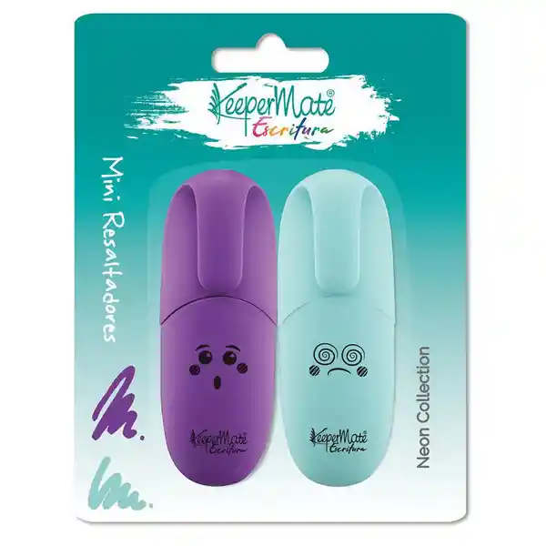 Keepermate Resaltador Mini Violeta y Azul KERP-56-2