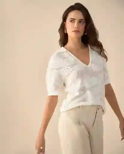 Suéter Tejido Crudo Puro Claro Talla M 661G201 Esprit