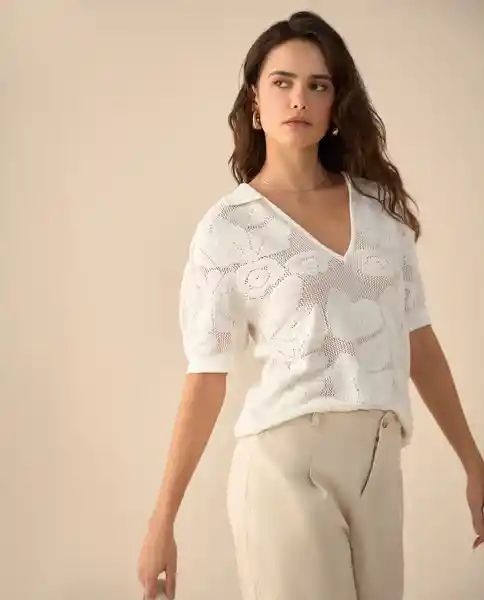 Suéter Tejido Crudo Puro Claro Talla M 661G201 Esprit