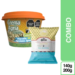 Combo Nachos Sal Marina + Colanta Crema Agria 350 g