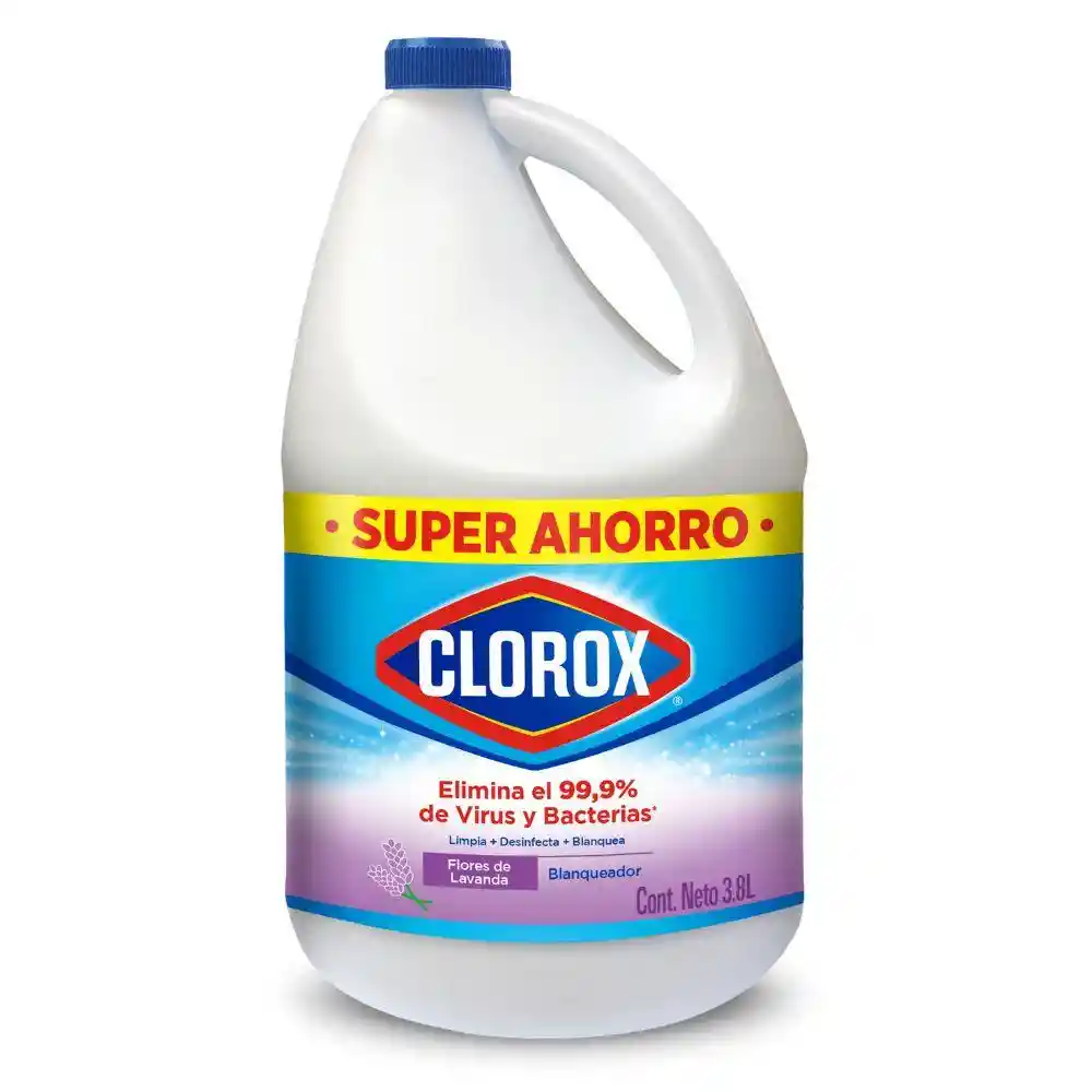 Blanqueador Clorox Flores de Lavanda Botella 3.8 lt