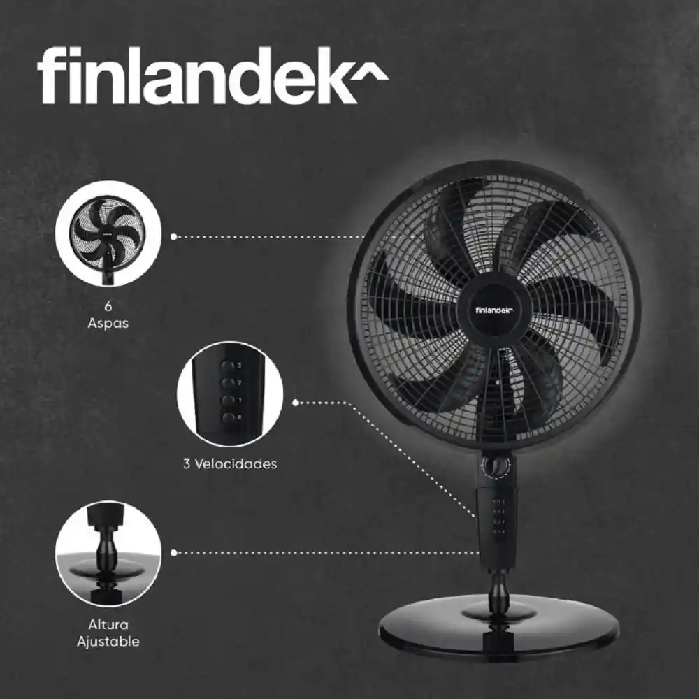 Finlandek Ventilador 3 en 1 de 18''