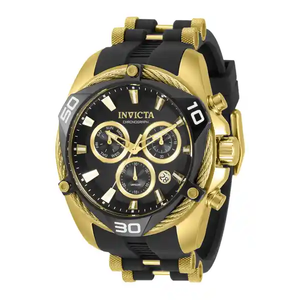 Invicta Reloj Hombre Dorado y Negro 31315