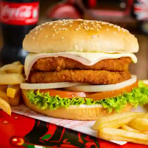 Hamburguesa de Pollo Apanado