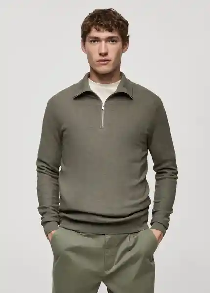 Buzo Jersey Tenp Oliva Talla L Hombre Mango