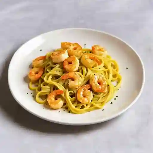 Camarones con Fetuccini