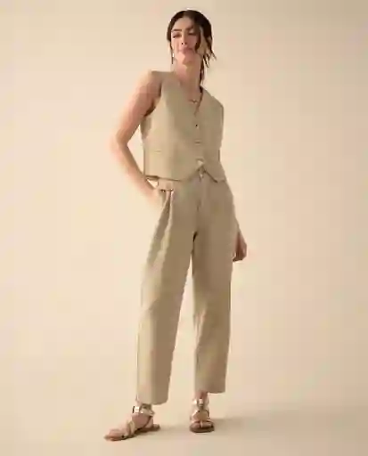 Pantalón Verde Tortuga Oscuro Talla 10 631G010 Esprit