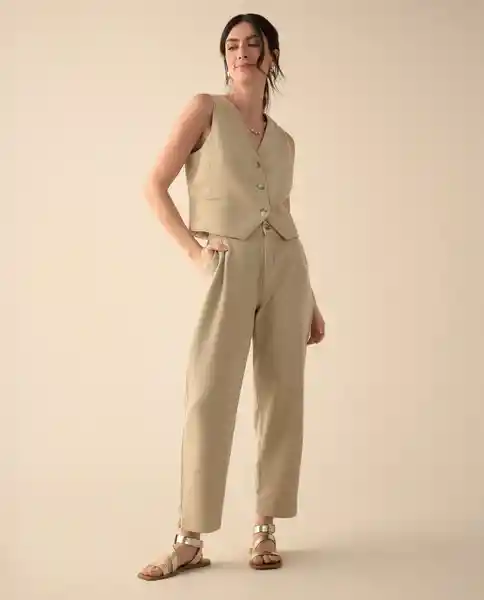 Pantalón Verde Tortuga Oscuro Talla 10 631G010 Esprit