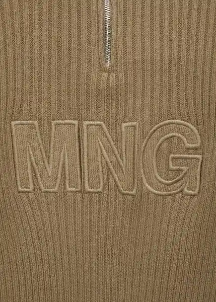 Suéter Jersey Mng Khaki Talla XL Mujer Mango