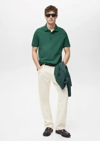Camiseta Polo Rea Botella Talla M Hombre Mango