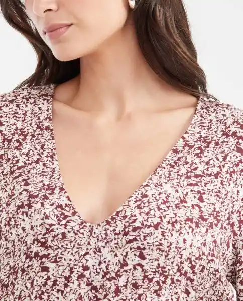 Vestido Corto Mini Flowers Dress Rojo Talla M Chevignon
