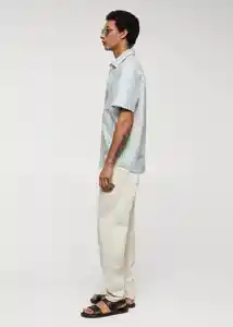 Camisa Samui-H Verde Talla S Hombre Mango