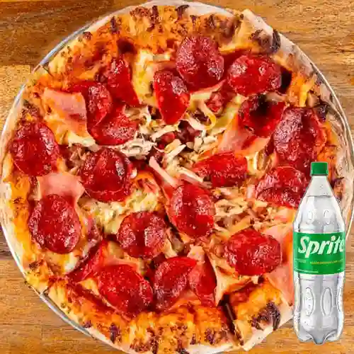 Combo Pizza de Pepperoni Mediana +Sprite Orig 1.5Lt