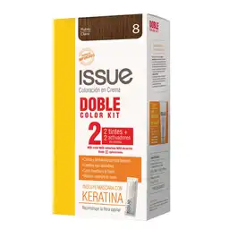 Issue Coloración Capilar Crema Doble Tubo Rubio Claro 8