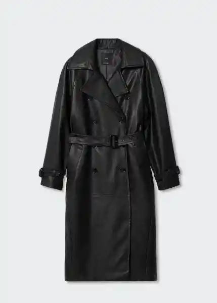 Trench Ghost Negro Talla M Mujer Mango