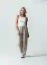 Pantalón Moly Mujer Crudo Pluma Medio Talla M 532G345 Naf Naf