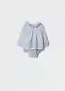 Vestido Jazmin Celeste Talla 67 Niños Mango