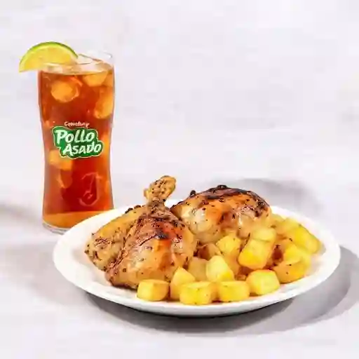 Combo Medio Pollo Asado Bebida 1.5 Lt