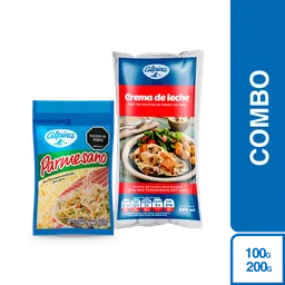 Combo Alpina Queso Parmesano 100 g + Alpina Crema de Leche 200 g