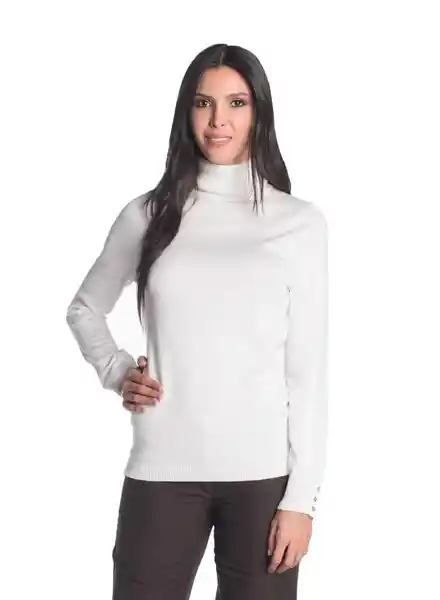 Saco Tejido Cerrado Para Mujer Marfil Talla XS