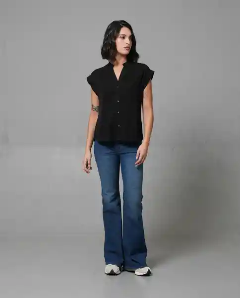 Camisa Mujer Negro M 210 G100_NEG194007 Rifle