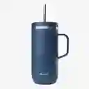 Qwetch Vaso Cold Cup Con Asa Isotérmico Azul Oscuro 600 mL