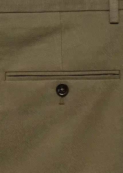 Pantalón Amalfip Khaki Talla 38 Hombre Mango