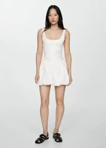 Vestido Nube Offwhite Talla Xs Mujer Mango