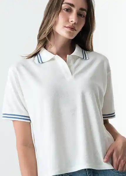 Camiseta Mujer Crudo Puro Claro Talla M 503G043 Naf Naf