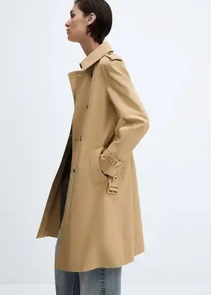 Gabardina Trench Polana Beige Talla S Mujer Mango