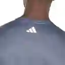 Adidas Camiseta Run Icons 3 Bar Para Hombre Azul Talla XL