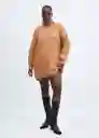 Vestido Taldora Camel Talla L Mujer Mango